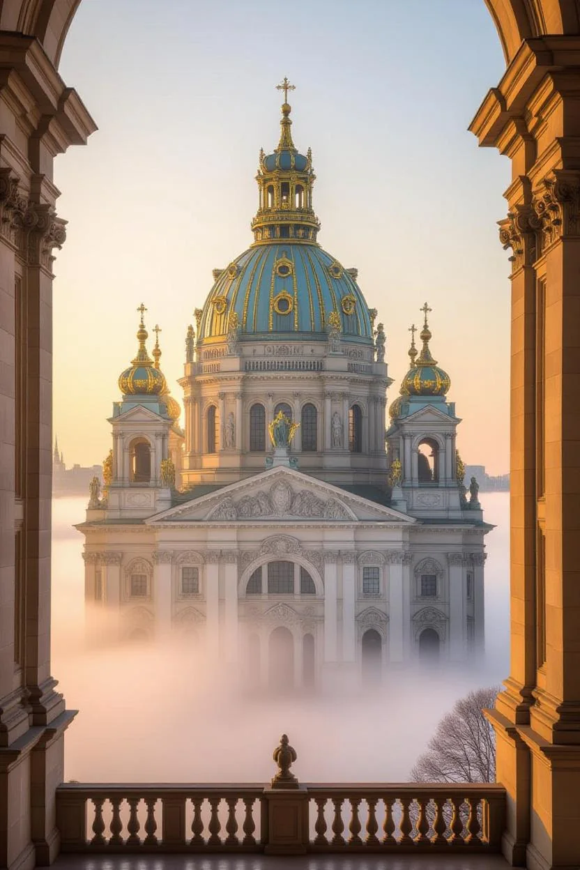 Ornate domed architecture at golden hour